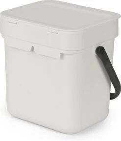 Brabantia Sort & Go Aanrecht Afvalbakje - 3 L - Light Grey -Brabantia 1024x1200