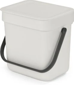 Brabantia Sort & Go Aanrecht Afvalbakje - 3 L - Light Grey