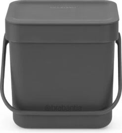 Brabantia Sort & Go Afvalbakje Aanrecht - 3 L - Dark Grey -Brabantia 1103x1200