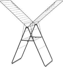 Brabantia HangOn Droogrek Inklapbaar - 25 Meter - Met Wasknijpertasje - Matt Black -Brabantia 1129x1200 2