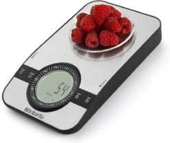 Brabantia Profile Keukenweegschaal - Rechthoekig - Met Kookwekker - RVS 39 Brabantia Profile Keukenweegschaal - Rechthoekig - Met Kookwekker - RVS -Brabantia 1200x1005