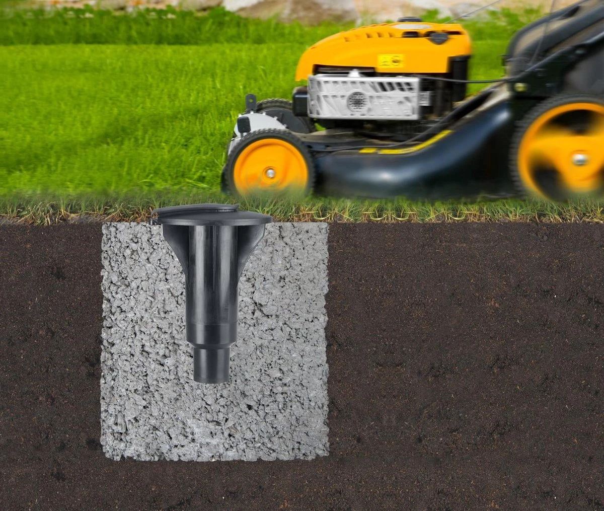 Brabantia Lift-O-Matic Advance Droogmolen Met Kunststof Betonanker, Beschermhoes En Wasknijpertasje - 60 M - Metallic Grey 6 Brabantia Lift-O-Matic Advance Droogmolen Met Kunststof Betonanker, Beschermhoes En Wasknijpertasje - 60 M - Metallic Grey - Afbeelding 4