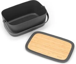 Brabantia Nic Broodtrommel - Met Bamboe Deksel - Dark Grey -Brabantia 1200x1017 1