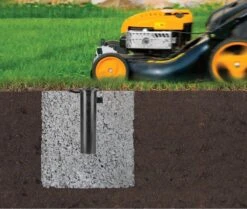 Brabantia Essential Droogmolen 30 Meter - Met Bodemhuls - Metallic Grey -Brabantia 1200x1017