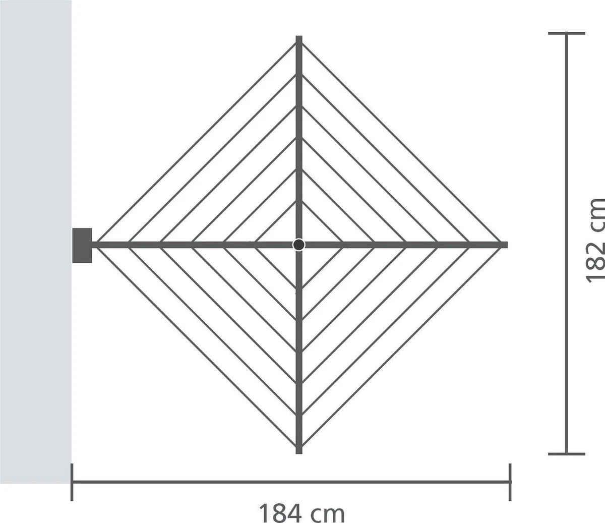 Brabantia WallFix Wanddroger - Met Opberg-/Beschermbox - 24 M - Metallic Grey 4 Brabantia WallFix Wanddroger - Met Opberg-/Beschermbox - 24 M - Metallic Grey - Afbeelding 2