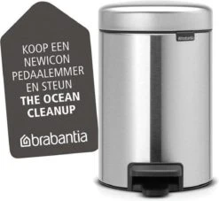 Brabantia NewIcon Prullenbak - 3 L - Matt Steel -Brabantia 1200x1103