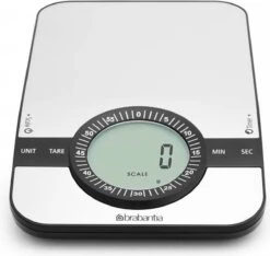 Brabantia Profile Keukenweegschaal - Rechthoekig - Met Kookwekker - RVS