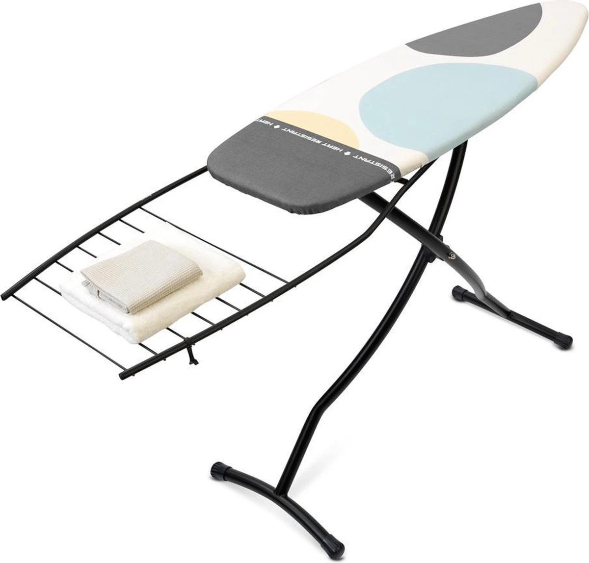 Brabantia Strijkplank D Met Hittebestendige Parkeerplaats - Met Linnenrek - 135 X 45 Cm - Spring Bubbles 5 Brabantia Strijkplank D Met Hittebestendige Parkeerplaats - Met Linnenrek - 135 X 45 Cm - Spring Bubbles - Afbeelding 3