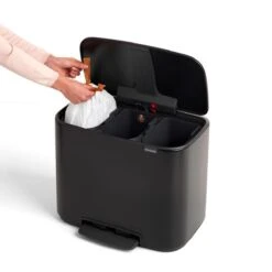 Brabantia Bo Prullenbak - 3 X 11 L - Matt Black -Brabantia 1200x1200 230