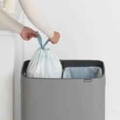 Brabantia Bo Touch Bin Prullenbak - 2 X 30 L - Mineral Concrete Grey -Brabantia 1200x1200 320