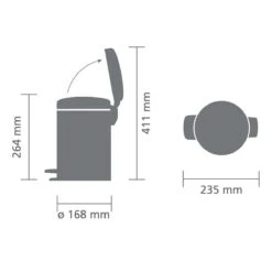 Brabantia NewIcon Prullenbak - 3 L - Brilliant Steel -Brabantia 1200x1200 379
