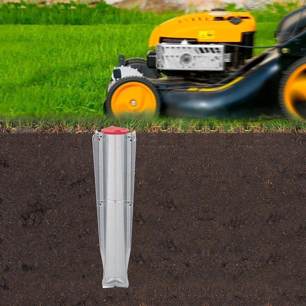 Brabantia Lift-O-Matic Droogmolen Met Grondanker En Beschermhoes - 60 M - Metallic Grey 6 Brabantia Lift-O-Matic Droogmolen Met Grondanker En Beschermhoes - 60 M - Metallic Grey - Afbeelding 4