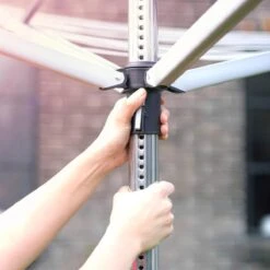 Brabantia Lift-O-Matic Droogmolen Met Grondanker - 50 M - Metallic Grey -Brabantia 1200x1200 508