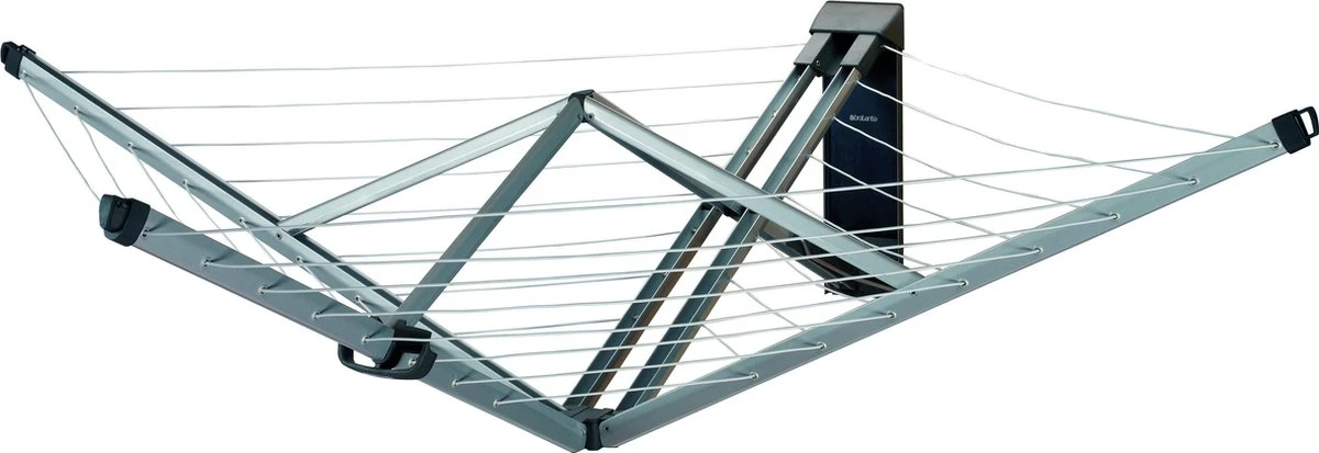 Brabantia WallFix Wanddroger - Met Beschermhoes - 24 M - Metallic Grey 3 Brabantia WallFix Wanddroger - Met Beschermhoes - 24 M - Metallic Grey