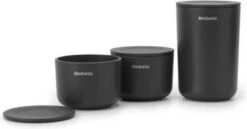Brabantia ReNew Opbergpotjes - 3-delig - Dark Grey -Brabantia 1200x629