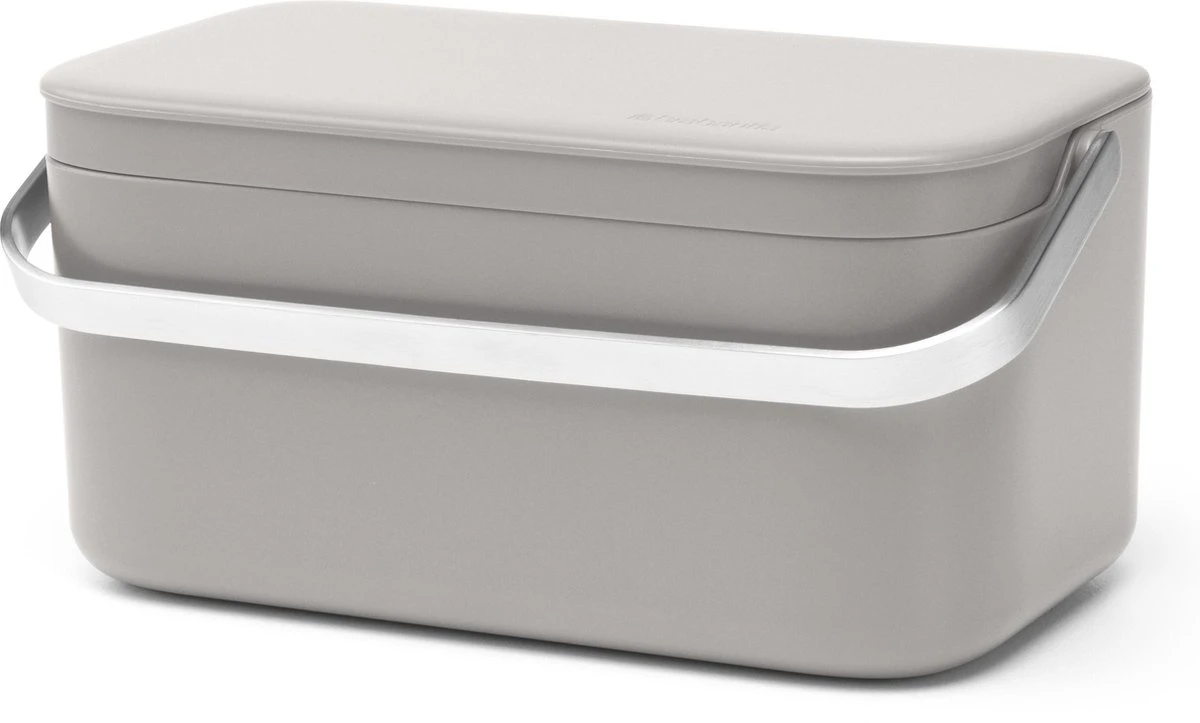 Brabantia SinkSide Afvalbakje Aanrecht - 1,8 Liter - Mid Grey 4 Brabantia SinkSide Afvalbakje Aanrecht - 1,8 Liter - Mid Grey - Afbeelding 2