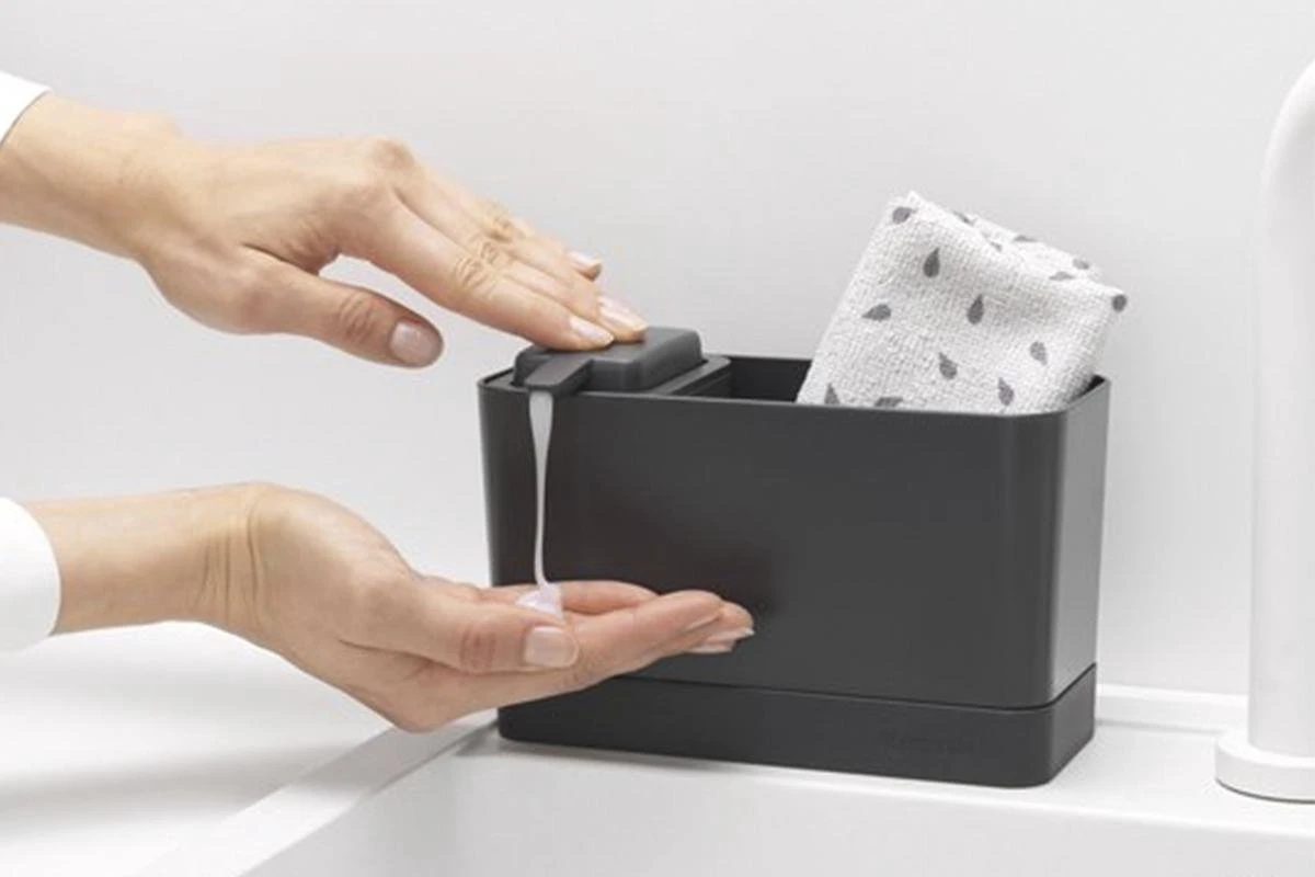 Brabantia SinkSide Aanrecht Organizer - Set 2-delig - Dark Grey 5 Brabantia SinkSide Aanrecht Organizer - Set 2-delig - Dark Grey - Afbeelding 3