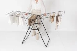 Brabantia HangOn Droogrek Inklapbaar - 25 Meter - Met Wasknijpertasje - Matt Black -Brabantia 1200x800 174