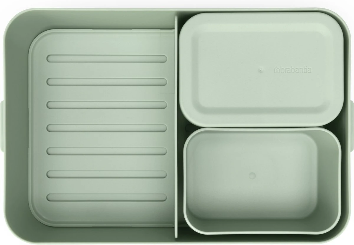 Brabantia Make & Take Bento Lunchbox Incl Bentobox- Large - Kunststof - Jade Green 5 Brabantia Make & Take Bento Lunchbox Incl Bentobox- Large - Kunststof - Jade Green - Afbeelding 3