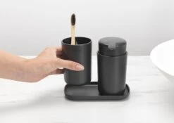 Brabantia ReNew Badkameraccessoires Set - 3-delig - Dark Grey -Brabantia 1200x852