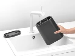Brabantia Profile Universeel Messenblok - Met Keukengerei Houder - Dark Grey -Brabantia 1200x899