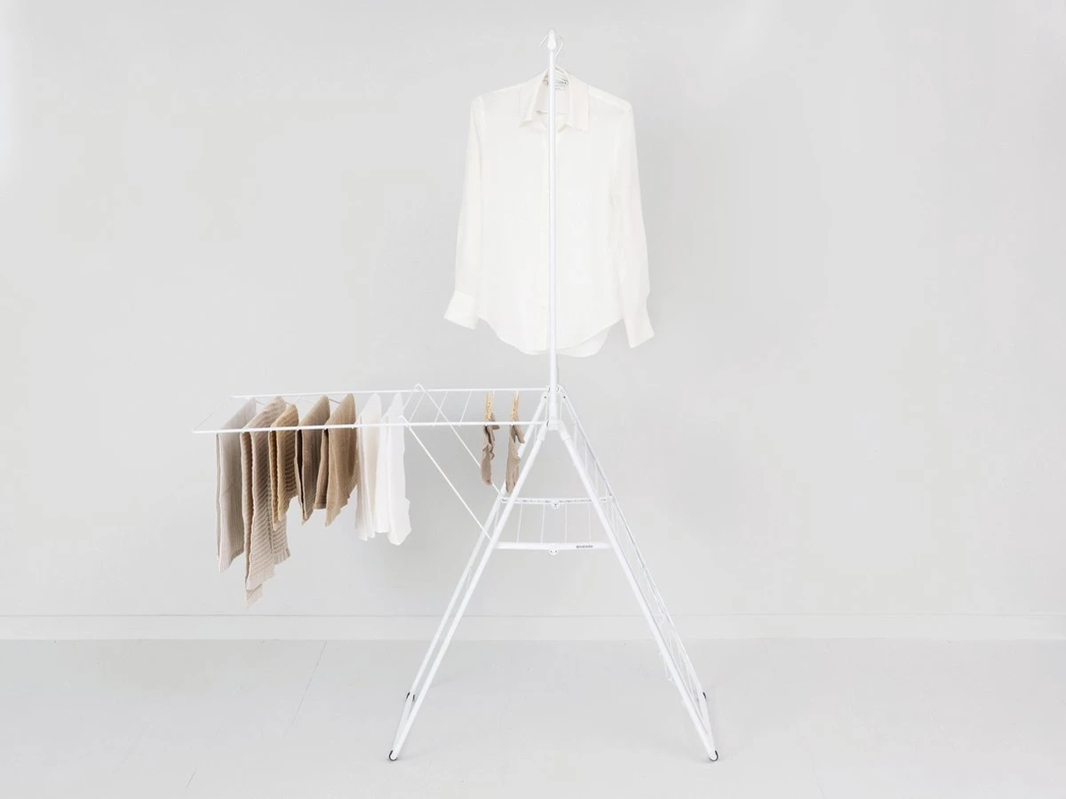 Brabantia HangOn Droogrek Inklapbaar - 25 Meter - Met Stang - White 17 Brabantia HangOn Droogrek Inklapbaar - 25 Meter - Met Stang - White - Afbeelding 15