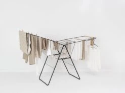 Brabantia HangOn Droogrek Inklapbaar - 25 Meter - Met Wasknijpertasje - Matt Black -Brabantia 1200x900 145