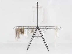 Brabantia HangOn Droogrek Inklapbaar - 25 Meter - Met Stang - Matt Black -Brabantia 1200x900 98