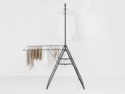 Brabantia HangOn Droogrek Inklapbaar - 25 Meter - Met Stang - Matt Black -Brabantia 1200x900 99