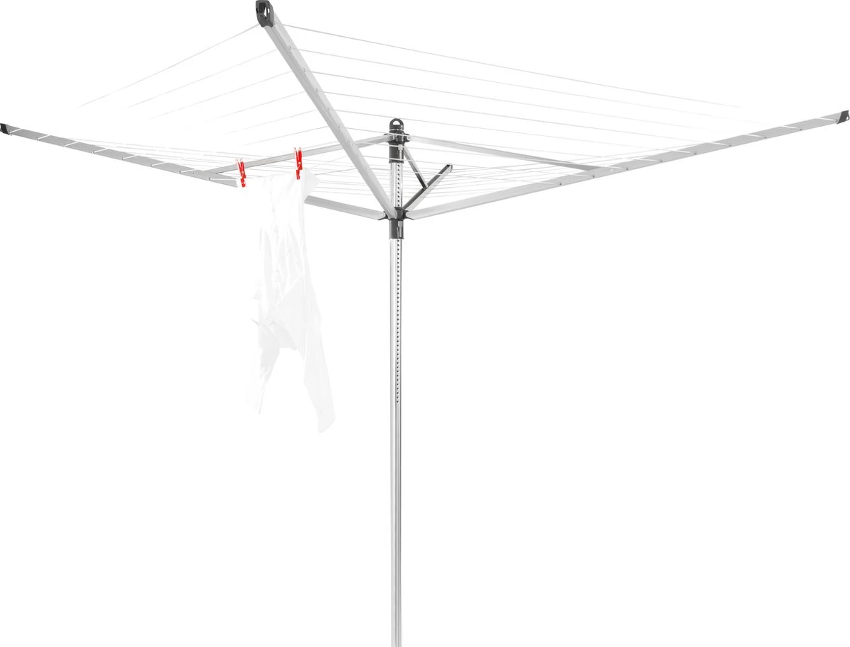 Brabantia Lift-O-Matic Droogmolen Met Grondanker En Beschermhoes - 50 M - Metallic Grey 9 Brabantia Lift-O-Matic Droogmolen Met Grondanker En Beschermhoes - 50 M - Metallic Grey - Afbeelding 7