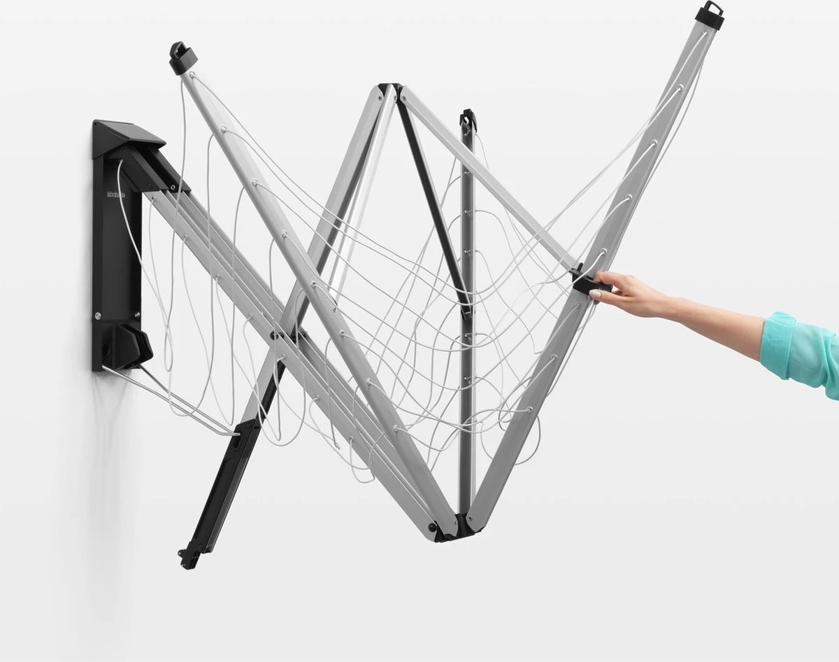 Brabantia WallFix Wanddroger - Met Beschermhoes - 24 M - Metallic Grey 15 Brabantia WallFix Wanddroger - Met Beschermhoes - 24 M - Metallic Grey - Afbeelding 13