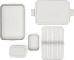 Brabantia Make & Take Bento Lunchbox Incl Bentobox - Large - Kunststof - Light Grey -Brabantia 1200x965 3