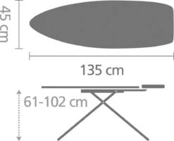 Brabantia Strijkplank D Met Hittebestendige Parkeerplaats - 135 X 45 Cm - Botanical -Brabantia 1200x971 1