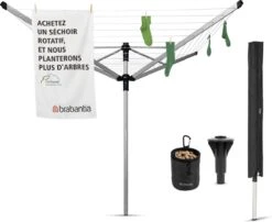 Brabantia Lift-O-Matic Advance Droogmolen Met Kunststof Betonanker, Beschermhoes En Wasknijpertasje - 60 M - Metallic Grey 31 Brabantia Lift-O-Matic Advance Droogmolen Met Kunststof Betonanker, Beschermhoes En Wasknijpertasje - 60 M - Metallic Grey -Brabantia 1200x982 1