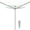 Brabantia Topspinner Droogmolen Met Grondanker - 50 M - Leaf Green