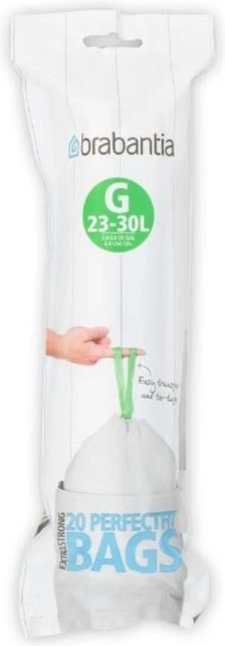 Brabantia Perfect Fit Afvalzak Met Trekbandsluiting - 23/30 L - Code G - 20 Stuks -Brabantia 418x1200 1