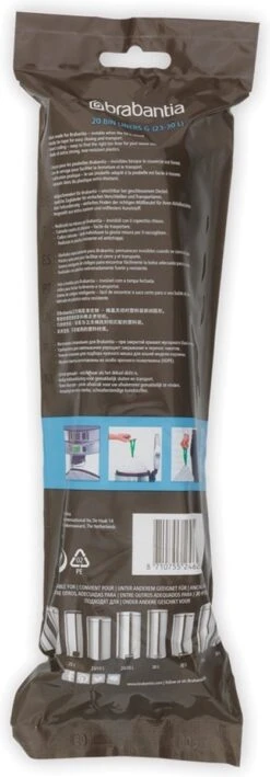 Brabantia Perfect Fit Afvalzak Met Trekbandsluiting - 23/30 L - Code G - 20 Stuks -Brabantia 418x1200