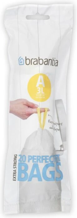 Brabantia PerfectFit Afvalzak Met Trekbandsluiting - 3 L - Code A - 20 Stuks 24 Brabantia PerfectFit Afvalzak Met Trekbandsluiting - 3 L - Code A - 20 Stuks -Brabantia 425x1200 2