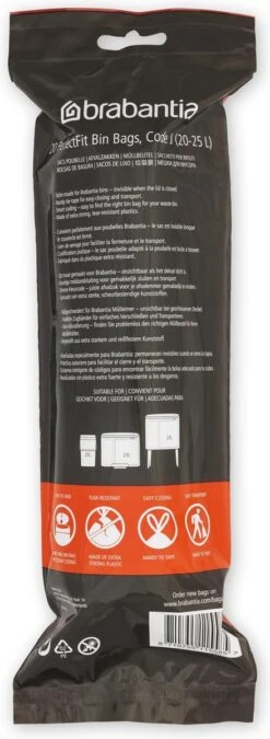 Brabantia PerfectFit Vuilniszakken - 20 - 25 L - Code J - 6 Rollen X 20 Stuks -Brabantia 439x1200 1