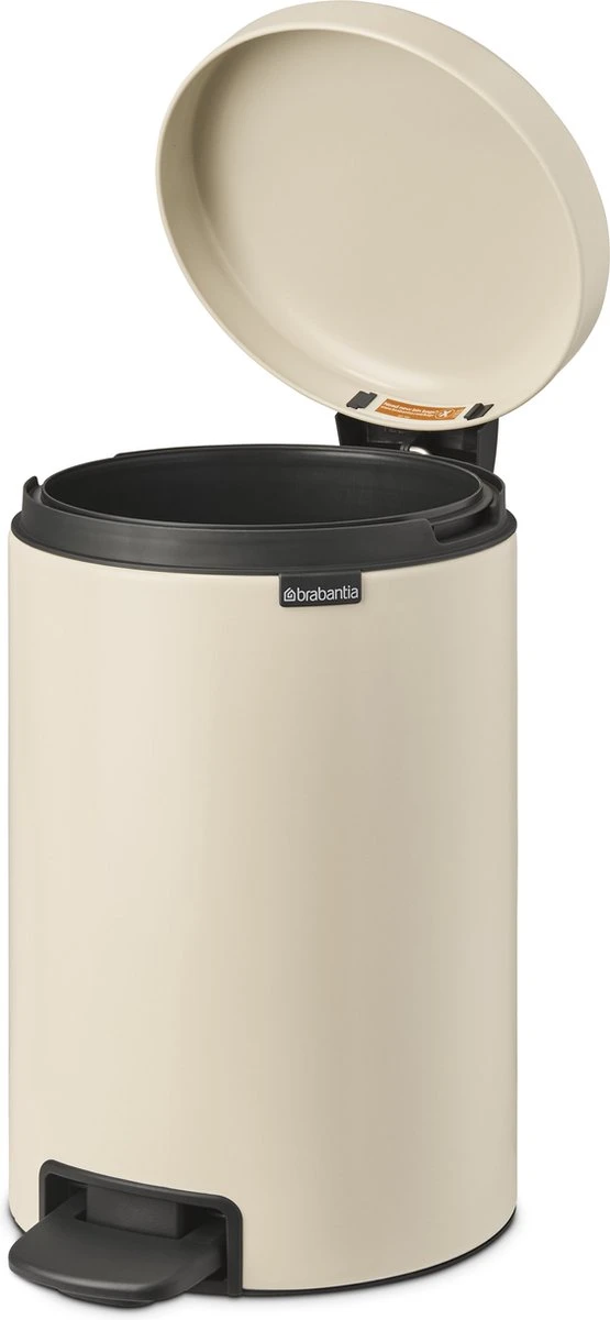 Brabantia NewIcon Prullenbak - 12 L - Soft Beige 7 Brabantia NewIcon Prullenbak - 12 L - Soft Beige - Afbeelding 5
