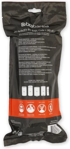 Brabantia PerfectFit Vuilniszakken - 40 - 45 L - Code L - 6 Rollen X 20 Stuks -Brabantia 568x1200