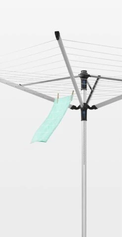 Brabantia Lift-O-Matic Advance Droogmolen Met Grondanker, Beschermhoes En Wasknijpertasje - 50 M - Metallic Grey -Brabantia 616x1200 1