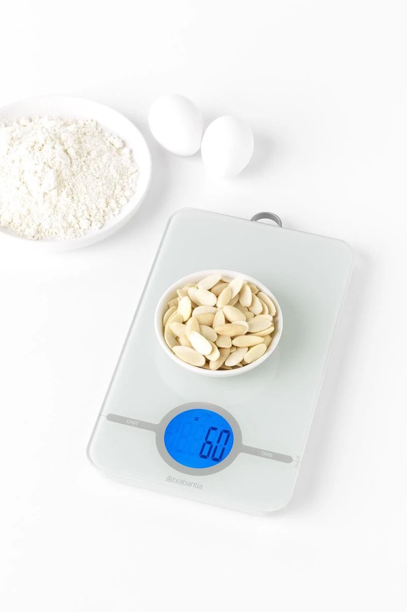 Brabantia Tasty+ Keukenweegschaal Digitaal - Op Batterijen - Light Grey 4 Brabantia Tasty+ Keukenweegschaal Digitaal - Op Batterijen - Light Grey - Afbeelding 2