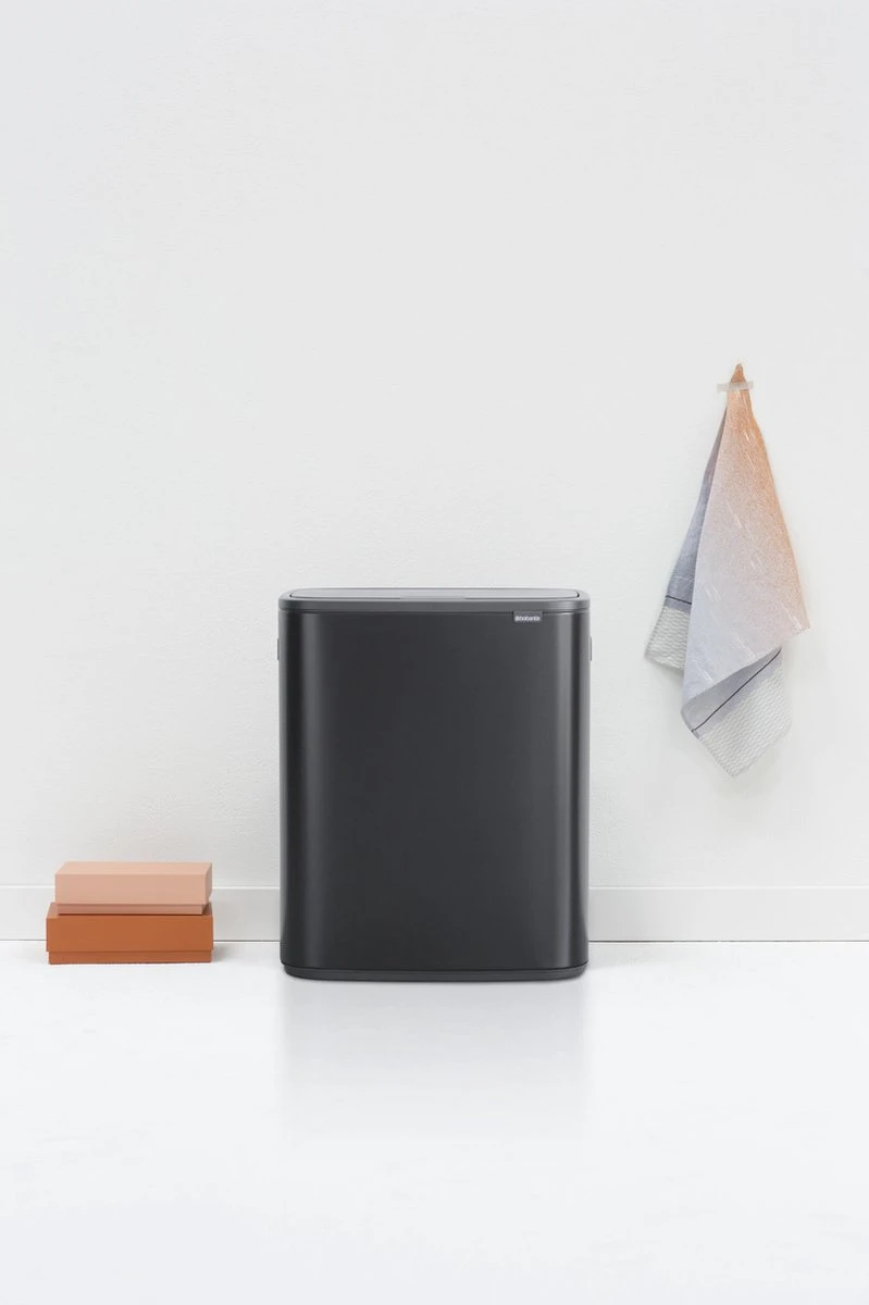 Brabantia Bo Touch Bin Prullenbak - 2 X 30 L - Matt Black 18 Brabantia Bo Touch Bin Prullenbak - 2 X 30 L - Matt Black - Afbeelding 16