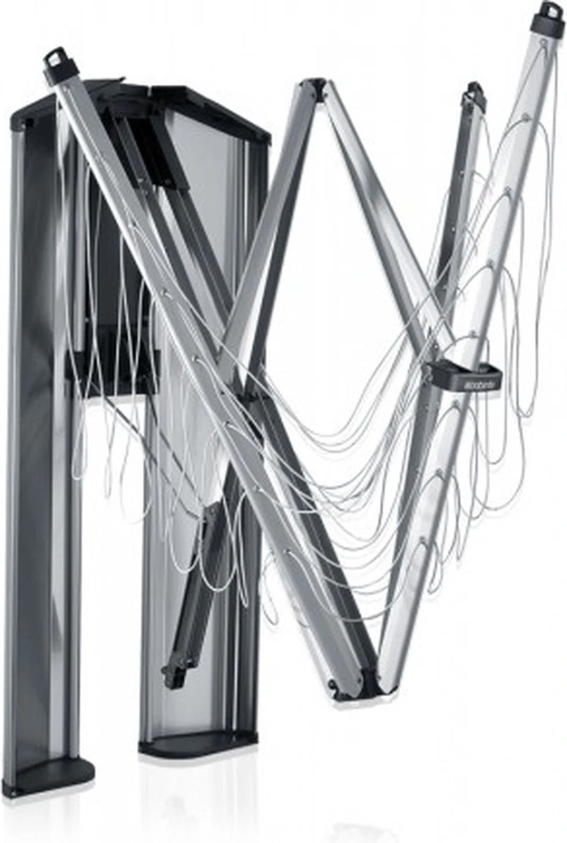 Brabantia WallFix Wanddroger - Met Opberg-/Beschermbox - 24 M - Metallic Grey 13 Brabantia WallFix Wanddroger - Met Opberg-/Beschermbox - 24 M - Metallic Grey - Afbeelding 11