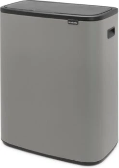 Brabantia Bo Touch Bin Prullenbak - 2 X 30 L - Mineral Concrete Grey -Brabantia 855x1200 1