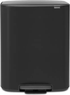 Brabantia Bo Prullenbak - 60 L - Met 80 Vuilniszakken - Matt Black -Brabantia 896x1200