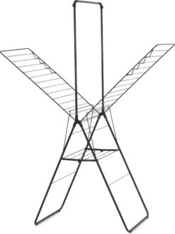 Brabantia HangOn Droogrek Inklapbaar - 25 Meter - Met Stang - Matt Black -Brabantia 901x1200 3