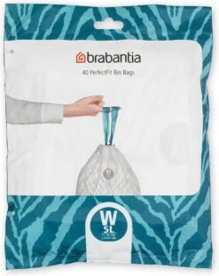 Brabantia PerfectFit Vuilniszakken - 5 L - Code W - 40 Stuks