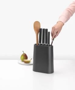 Brabantia Profile Universeel Messenblok - Met Keukengerei Houder - Dark Grey -Brabantia 995x1200